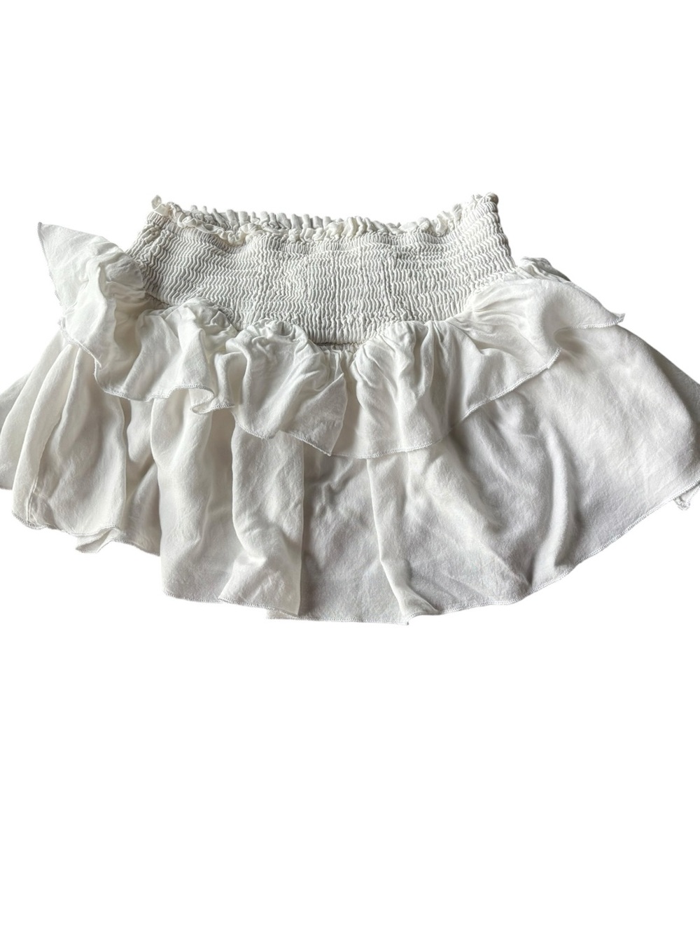 KATIE J NYC Girls Size M White Ruffle Skirt